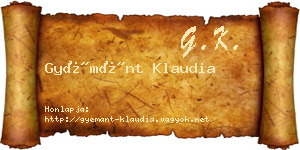 Gyémánt Klaudia névjegykártya
