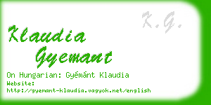 klaudia gyemant business card