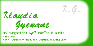 klaudia gyemant business card